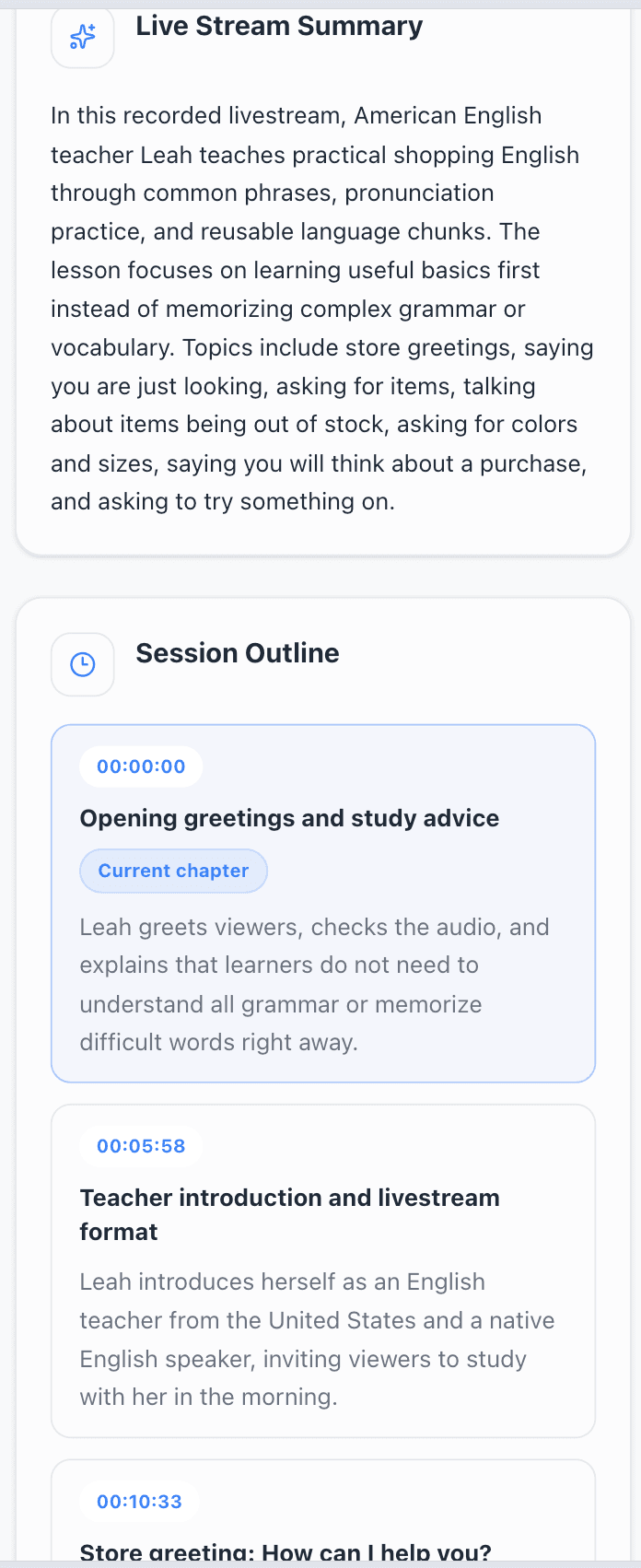 Step 4: Review the processed recording after the live ends 2